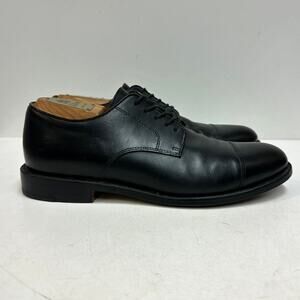 VERY GOOD Grant Stone x J. Crew Ludlow Derby Black Leather 9.5